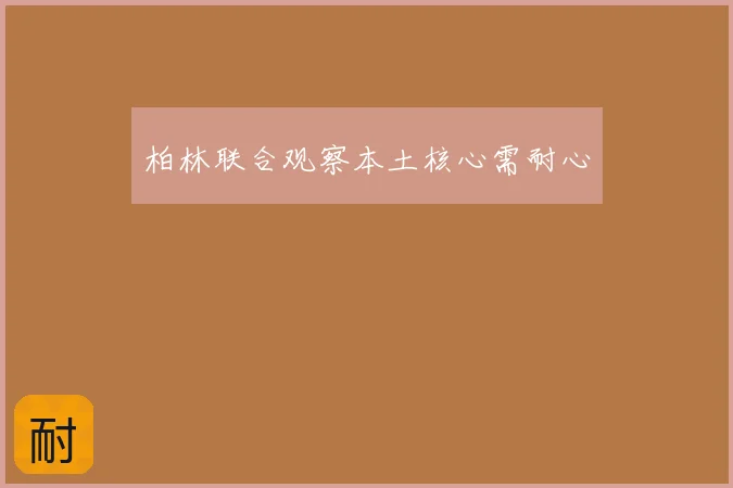 柏林联合观察本土核心需耐心